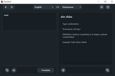 Dictionary project preview